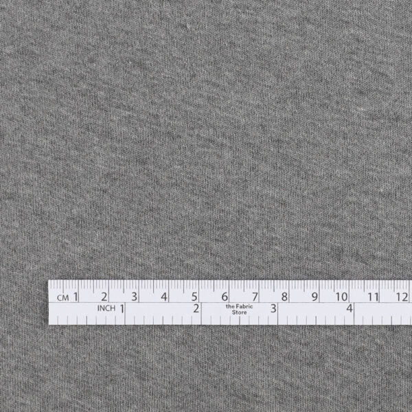 Cashmere Blend Fleece Sweatshirting - Gravel - Image 4