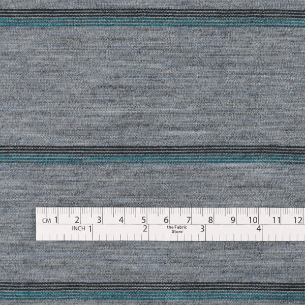 Icicle Stripe Merino Jersey - Blue - Image 3