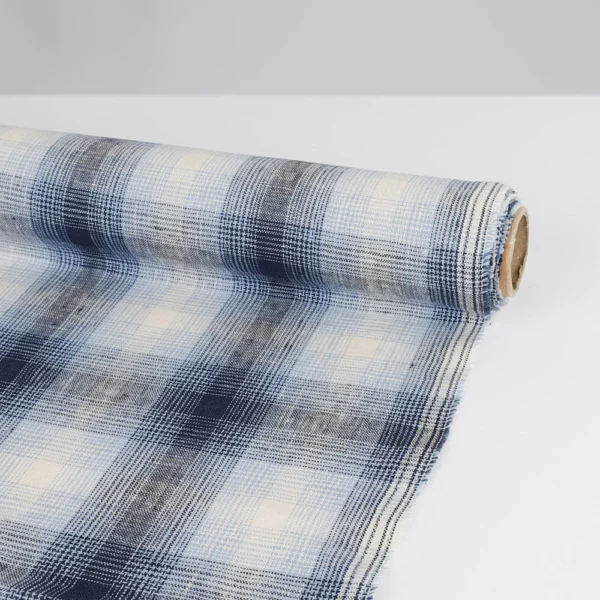 Linen Plaid - Blue - Image 3