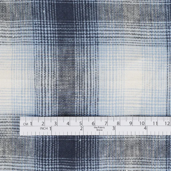 Linen Plaid - Blue - Image 4