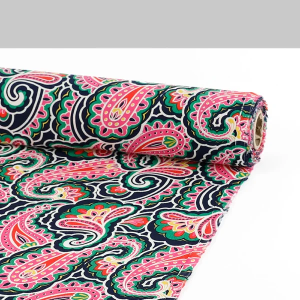 Funky Paisley Viscose Muslin - Pink Mix - Image 3