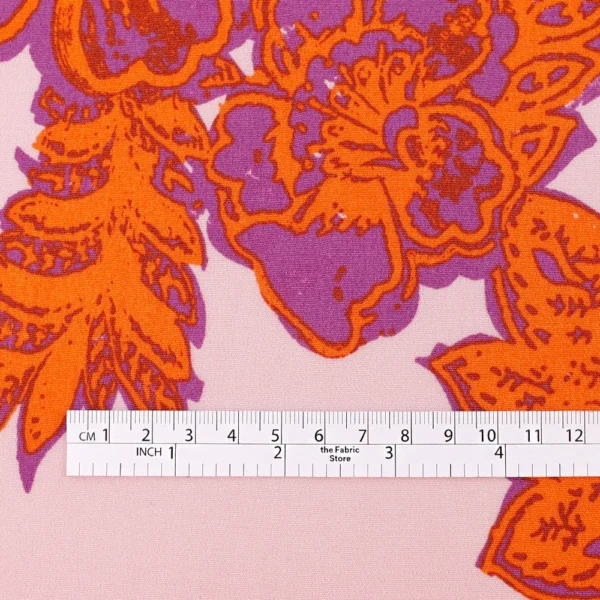 Block Print Paisley Viscose Crepe - Aster - Image 4