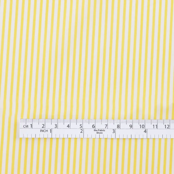 Candy Stripe Cotton / Cupro Shirting - Lemon - Image 4