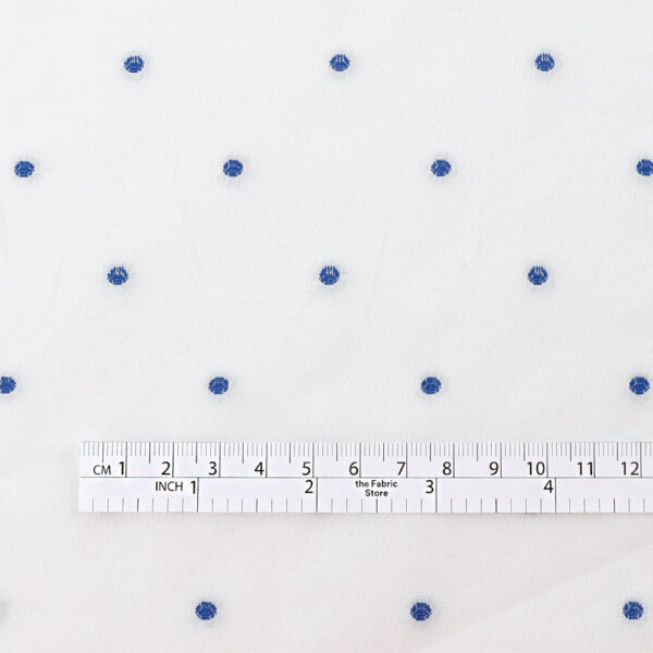 Woven Polka Dot Cotton - White - Image 4