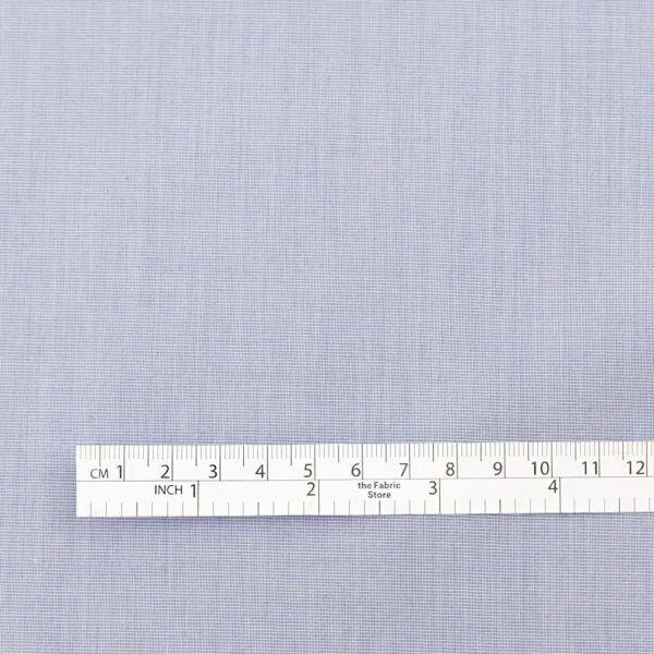 End On End Cotton Shirting - Classic Blue - Image 4